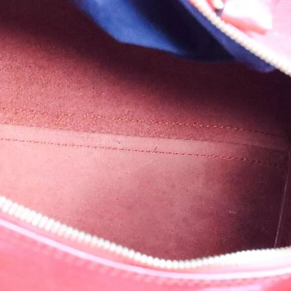 Louis Vuitton Epi Speedy 35 Red Satchel Handbag with Lock + Original Storage Bag - Picture 7 of 13